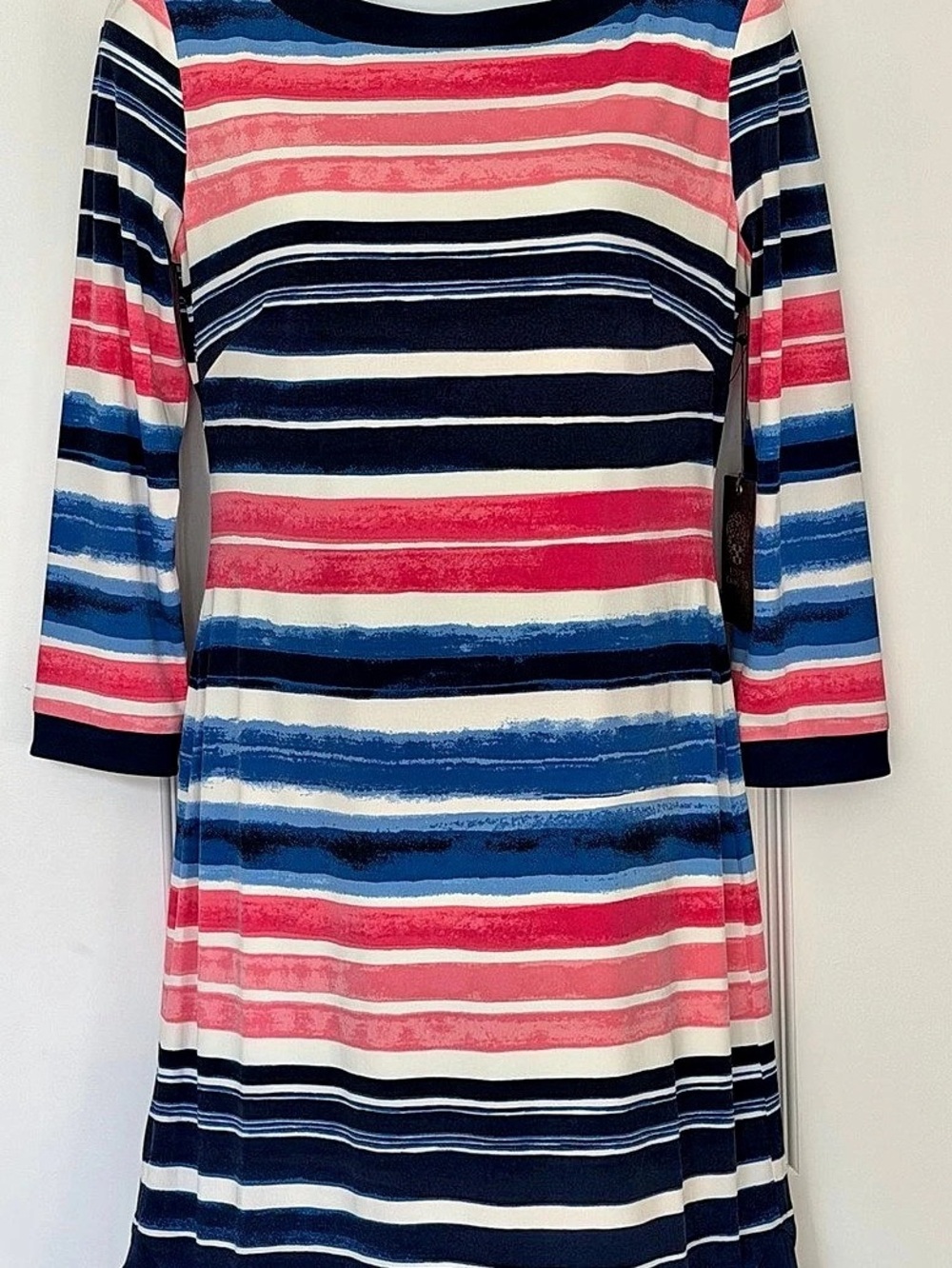 NWT Vince Camuto Striped Mini Dress Blue & Pink Size 4